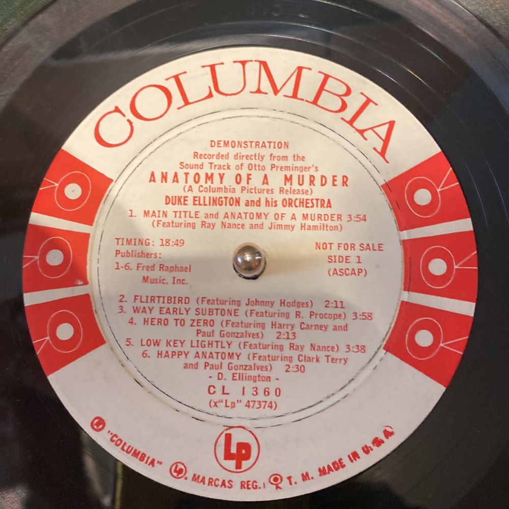 Duke Ellington’s Anatomy of a Murder Sound Track vinyl! Original Owner! 🔥🎵🎶 - Picture 3 of 17